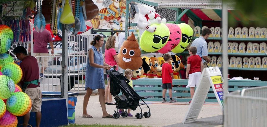 The midway and all of the games were open on the first day of the Kane County Fair Wednesday in St. Charles.