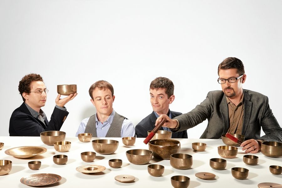 Third Coast Percussion, the 2017 Grammy Award-winning group featuring, from left, Robert Dillon, David Skidmore, Sean Connors and Peter Martin, will wrap up the Chamber Music on the Fox season on May 16.