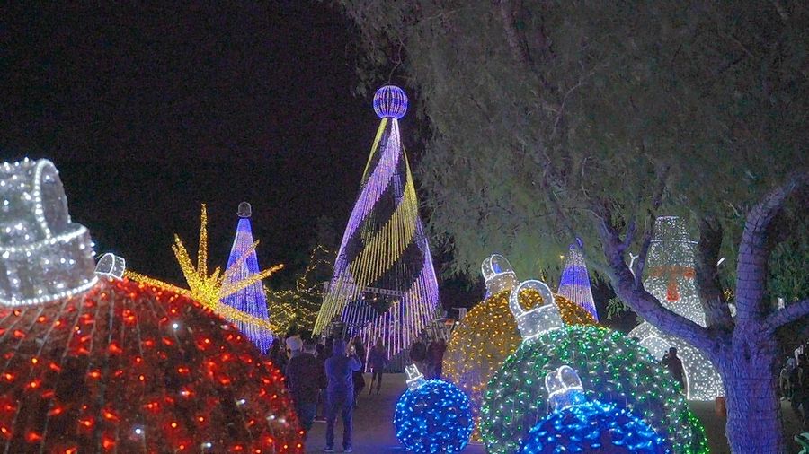 Visitors to Impact Field in Rosemont this holiday season will be able to walk through seven themed illuminated areas at the Amaze Light Festival.