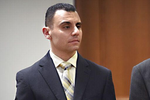 FILE - Richard Dabate, of Ellington, appears at his pre-trial hearing at Rockville Superior Court, May 26, 2017, in Vernon, Conn. Dabate, who prosecutors say killed his wife in 2015 and gave statements to police that conflicted with data on her Fitbit exercise activity tracker, was sentenced to 65 years in prison Thursday, Aug. 18, 2022. Dabate plans to appeal claiming he's innocent and another man killed his wife. (Brad Horrigan/Hartford Courant via AP, Pool, File)